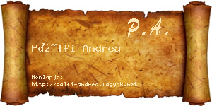 Pálfi Andrea névjegykártya