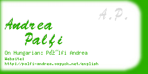 andrea palfi business card